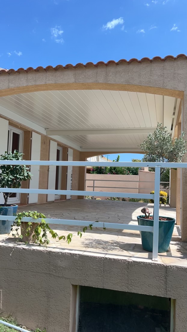 Pergola adossée avec terrasse