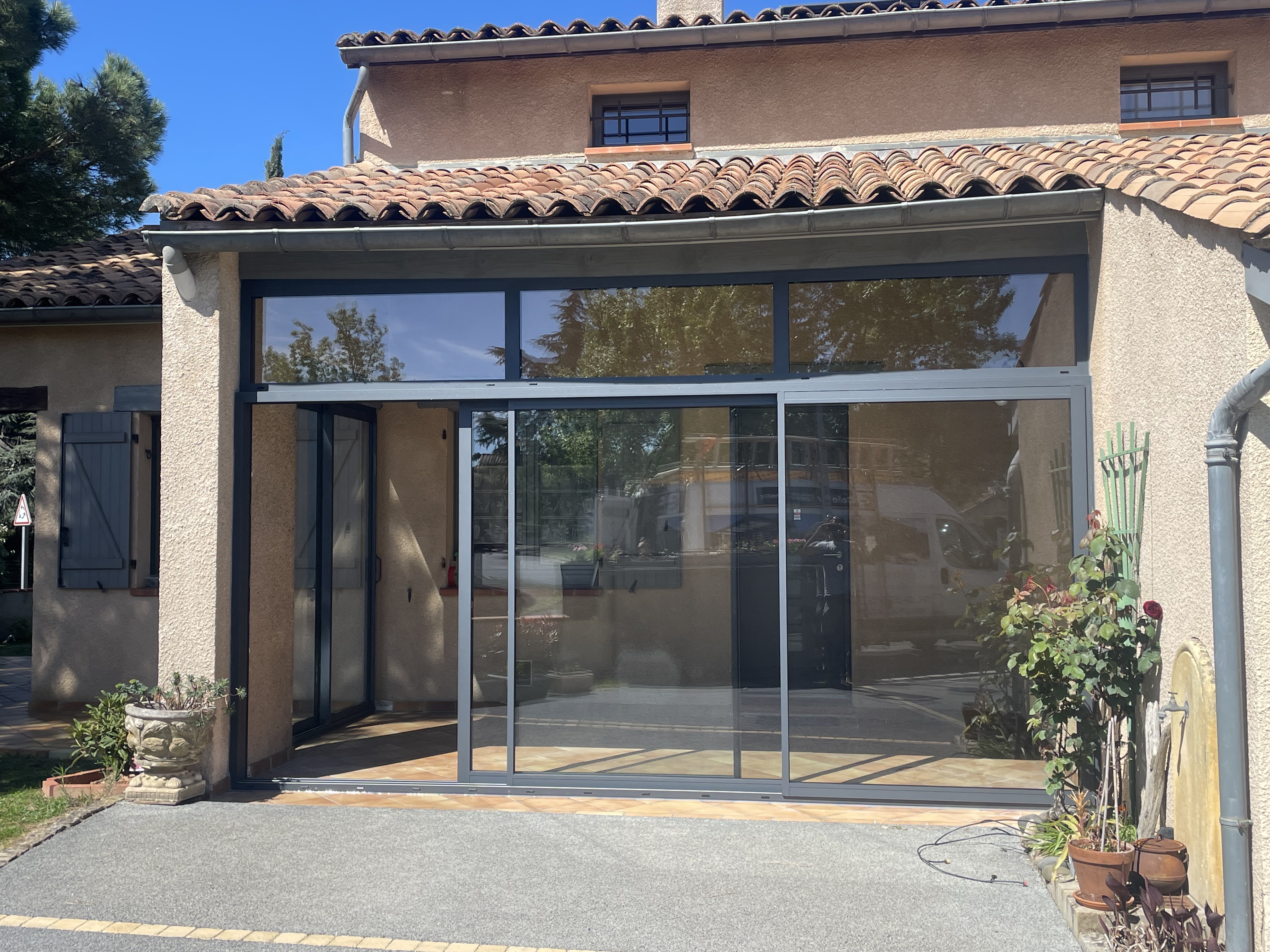 Véranda aluminium adossée